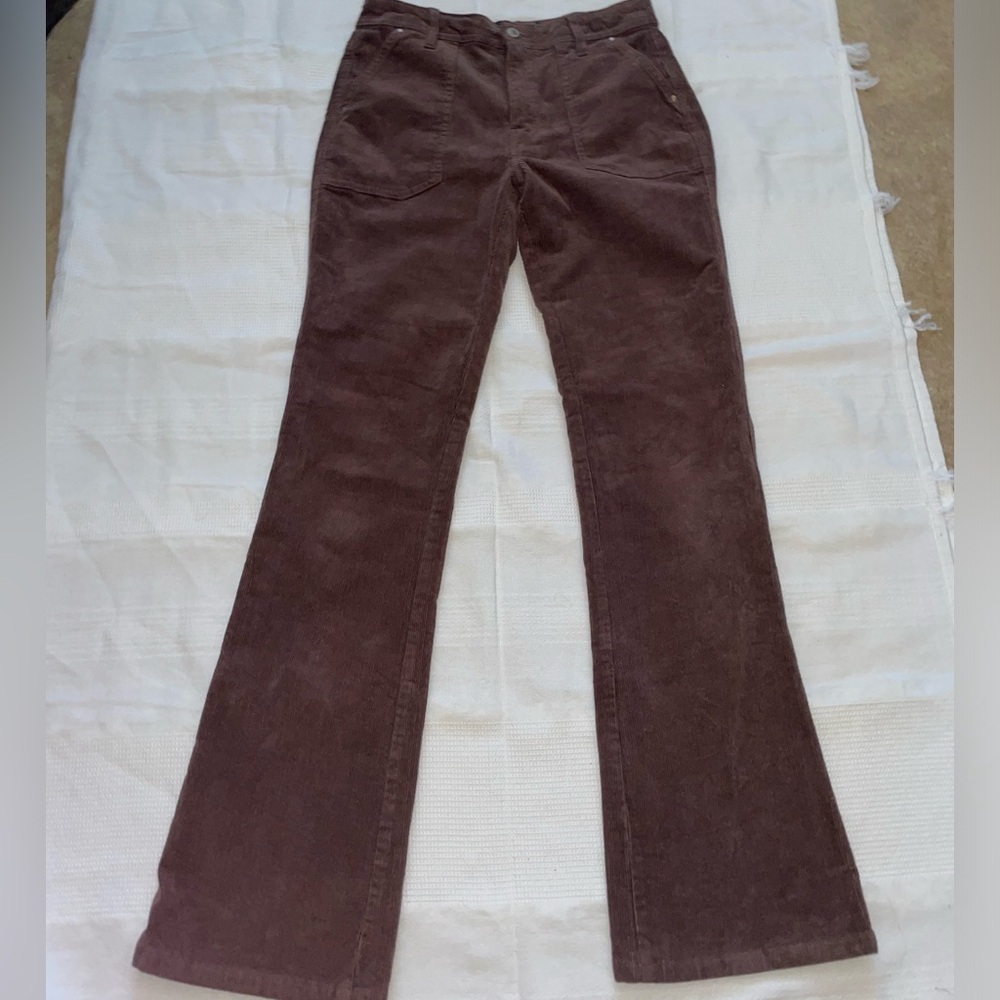 Only worn once brown flared jean